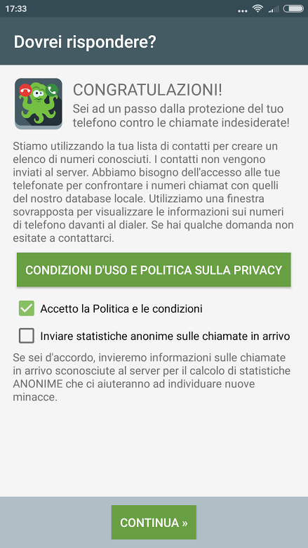 Bloccare chiamate call center su Android