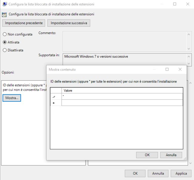 Come evitare che gli utenti installino estensioni in Chrome