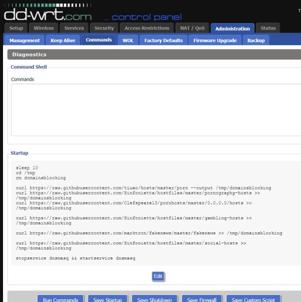 Come bloccare siti web dal router con DD-WRT