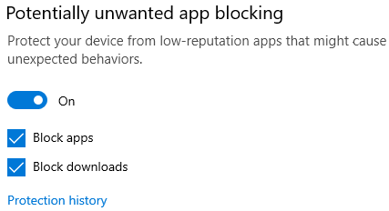 Windows 10 si arricchisce della protezione contro i software potenzialmente indesiderati