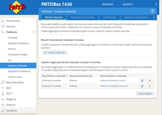 Blocco chiamate indesiderate sul telefono fisso con Fritzbox e Tellows