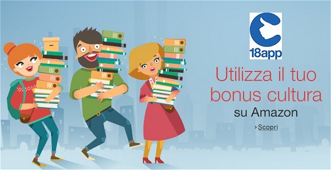 Bonus cultura, i 500 euro spendibili anche su Amazon