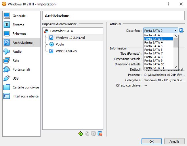 Eseguire il boot da unità USB con Virtualbox