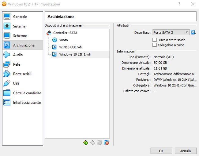 Eseguire il boot da unità USB con Virtualbox