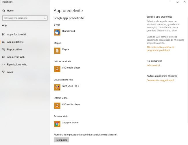 Browser predefinito e lettore PDF di default in Windows 10: come cambiarli