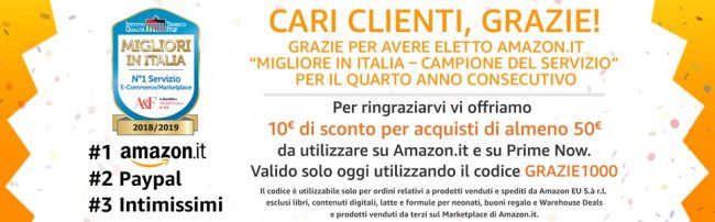 Buono Sconto Amazon Da 10 Euro Spendibile Nella Sola Giornata Di Oggi Ilsoftware It