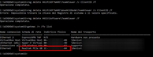 Come cambiare ID TeamViewer in Windows
