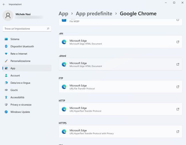 Come cambiare browser predefinito in Windows 11