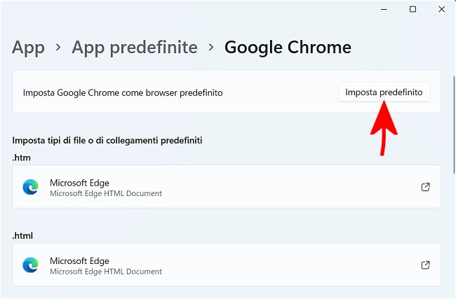 Come cambiare browser predefinito in Windows 11