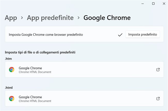 Come cambiare browser predefinito in Windows 11