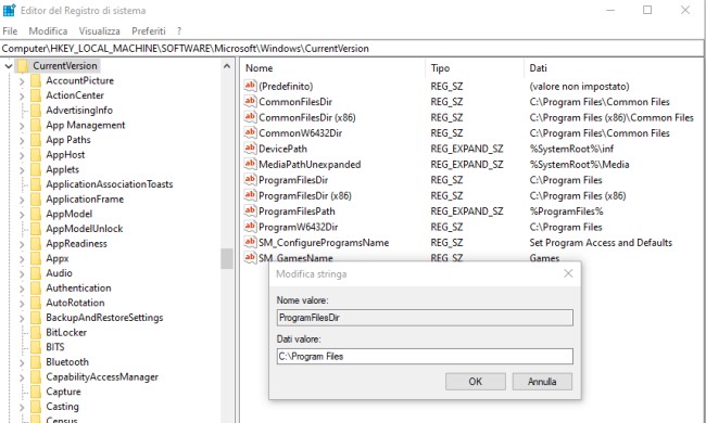 Come cambiare cartella installazione programmi in Windows