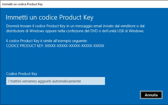Come cambiare edizione di Windows 10