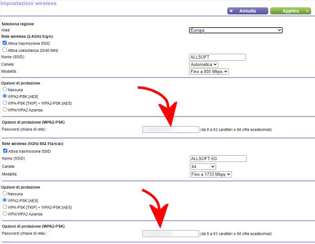 Cambiare password WiFi: come procedere