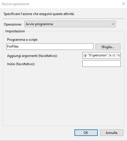 Eliminare file più vecchi di una certa data