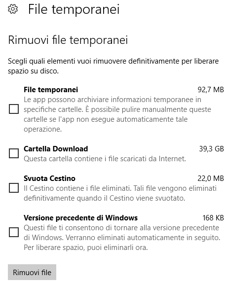 Come cancellare file temporanei in Windows