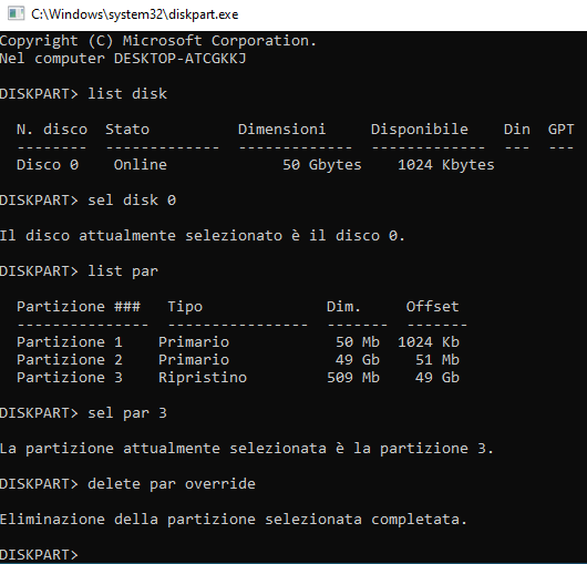 Come eliminare una partizione in Windows 10
