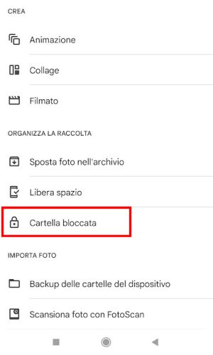 Cartella bloccata Google Foto: come funziona