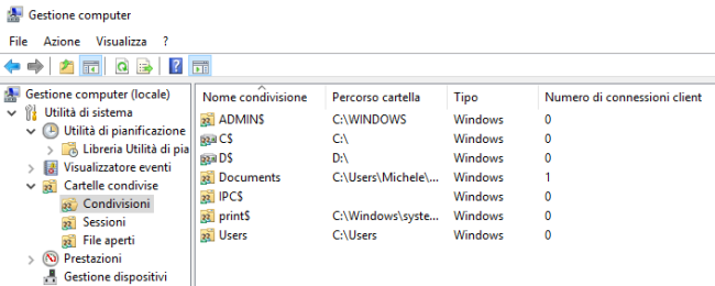 Cartelle condivise in Windows, come ottenere la lista completa