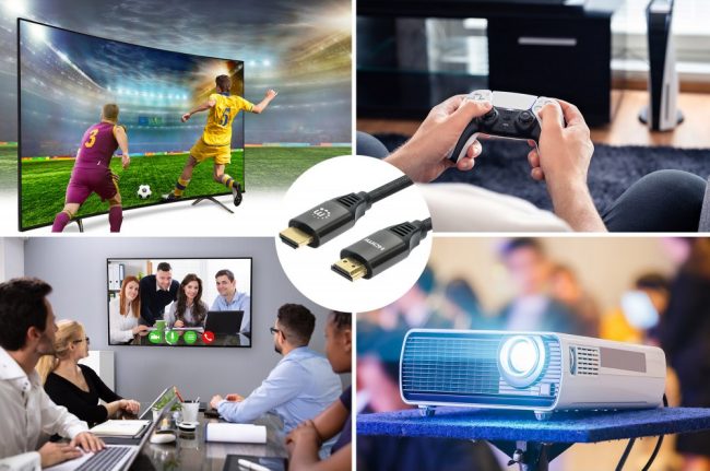 Cavo HDMI 2.1 Manhattan: certificato 8K a 60 Hz con supporto Ethernet