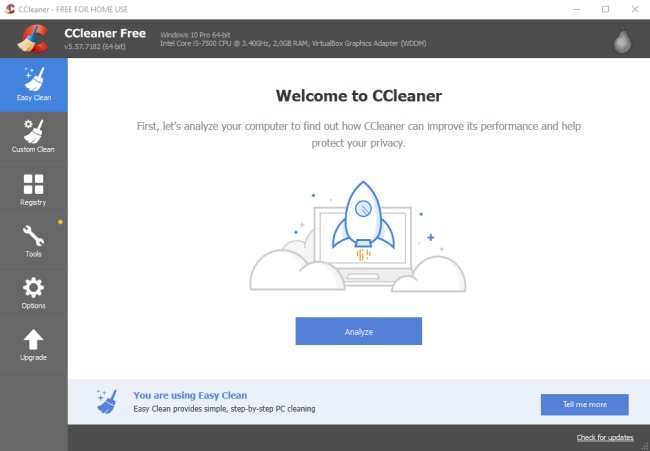 CCleaner introduce la pulizia del sistema semplificata