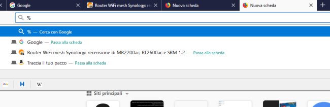Cercare nelle schede aperte con Mozilla Firefox