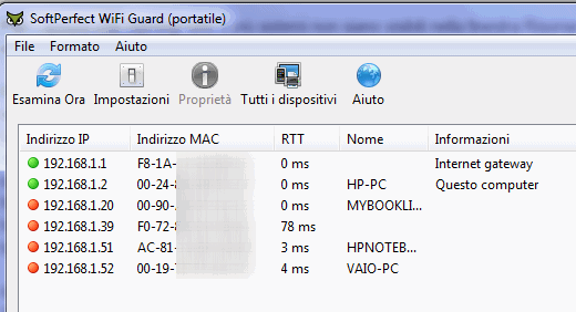 Scoprire chi è collegato alla rete WiFi e gli indirizzi IP dei client