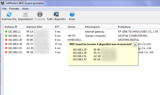 Scoprire chi è collegato alla rete WiFi e gli indirizzi IP dei client