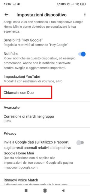 Come chiamare i dispositivi Google Home con Google Duo