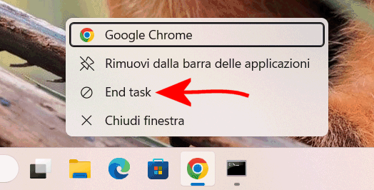 Come chiudere programma bloccato in Windows
