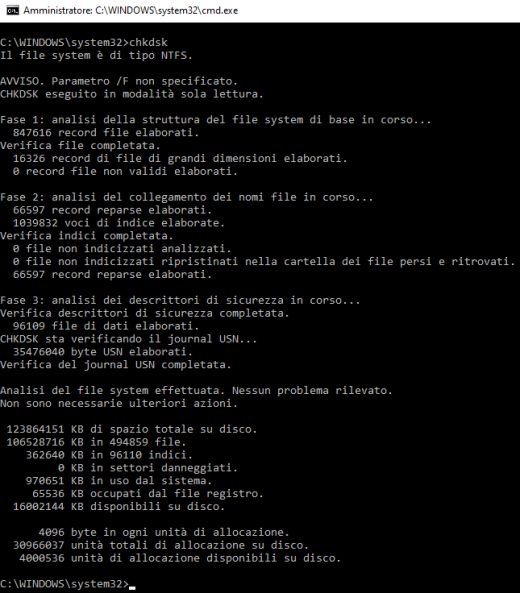 Chkdsk, a cosa serve e quando usarlo