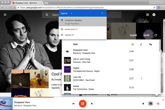 Streaming su Chromecast integrato in Google Chrome