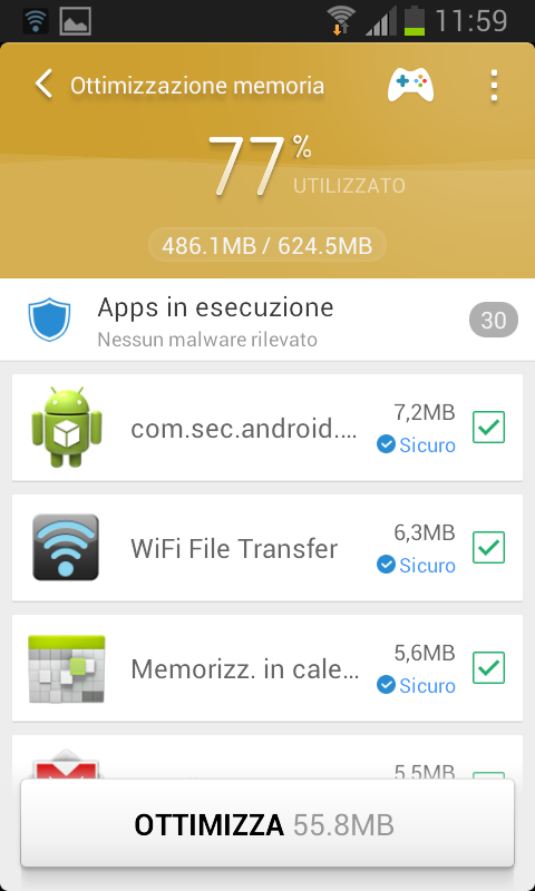 Pulire Android e scoprire le applicazioni pericolose con Clean Master