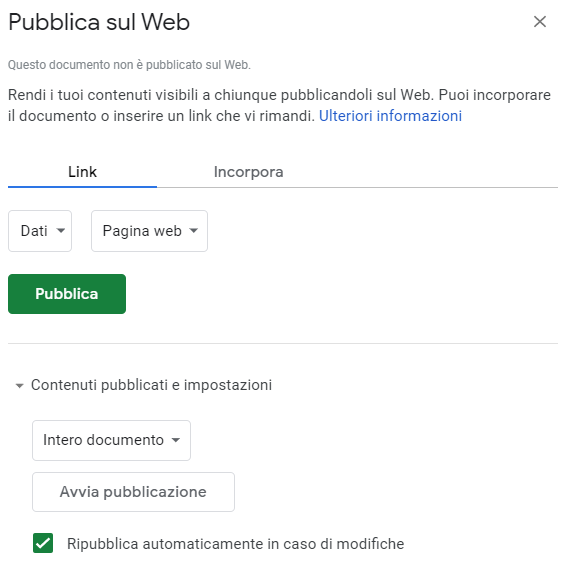 Come collegare Google Fogli con Microsoft Excel