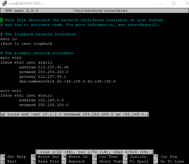 Comandi Linux per gestire la configurazione di rete