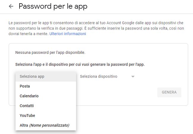 Come cambiare password Gmail