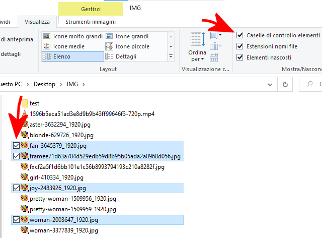 Come selezionare più file in Windows