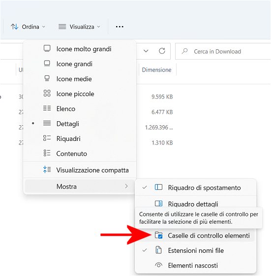 Come selezionare più file in Windows