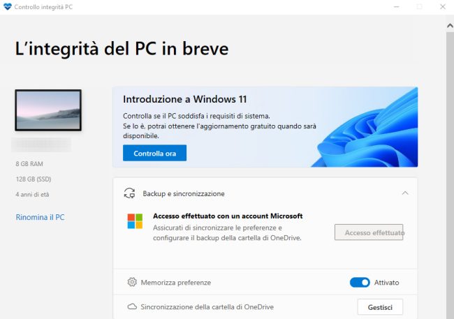 Windows 11 verificare requisiti minimi