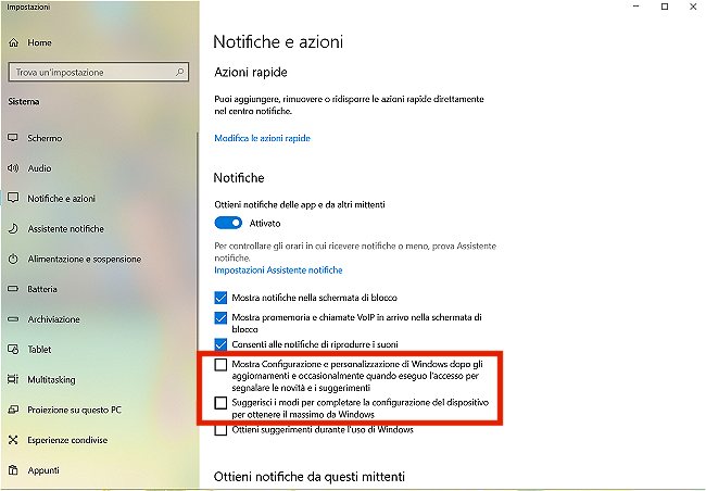 Completiamo la configurazione del tuo dispositivo spunta a ogni aggiornamento di Windows 10