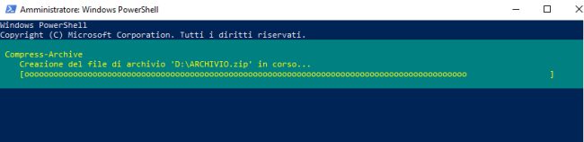 Comprimere file e cartelle con PowerShell senza usare altri strumenti
