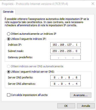 Condividere connessione e file con Windows 10