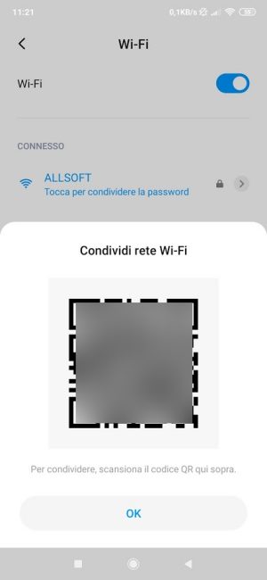 Come condividere password WiFi su Android 10
