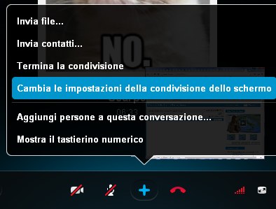 Come condividere schermo in Skype