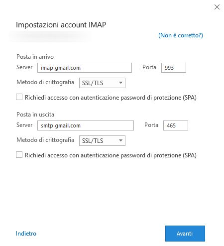 Come configurare Gmail su Outlook