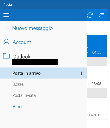 Configurare posta in Windows 10 con l'app di sistema