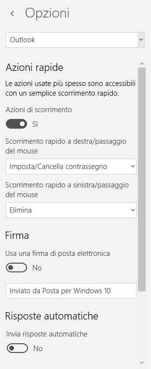 Configurare posta in Windows 10 con l'app di sistema