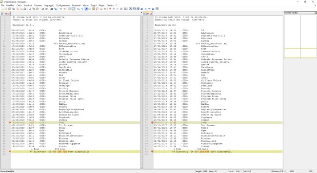Come confrontare due file e trovare le differenze in Windows