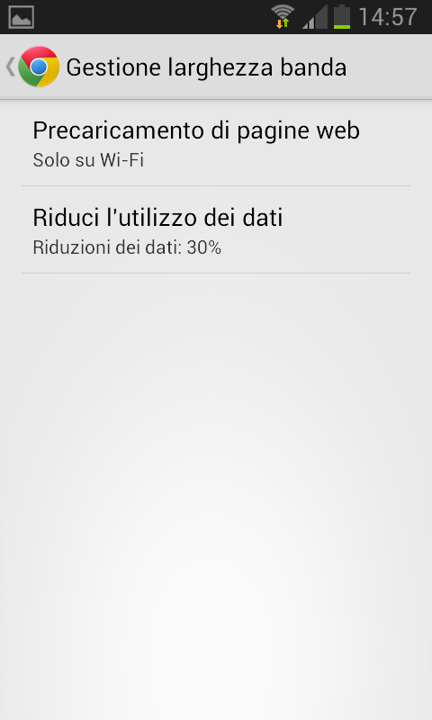 Ridurre il consumo di dati su Android