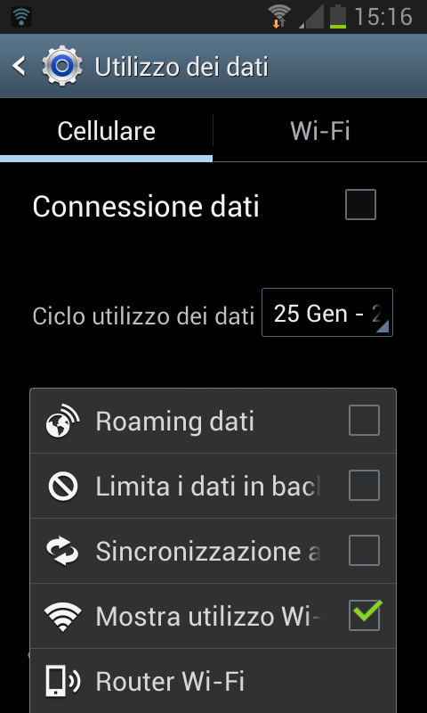 Ridurre il consumo di dati su Android