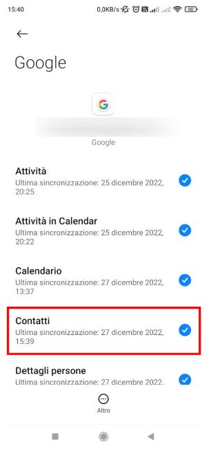 Come usare Contatti Google su Android